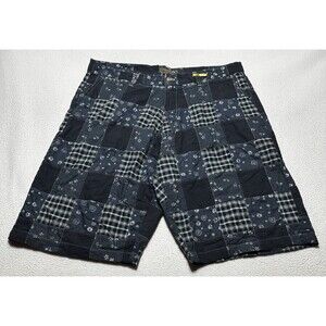 SIEGFRIED VINTAGE Mens Madras Patchwork Plaid Shorts Waist Size 38 Casual